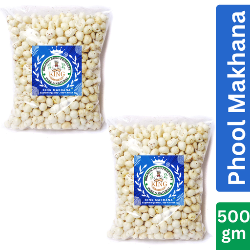 500 g, Premium Raw Makhana | Fit for Fasting | Foxnuts, Lotus Puffs | Rich in Calcium | Healthy Snacking, Fasting